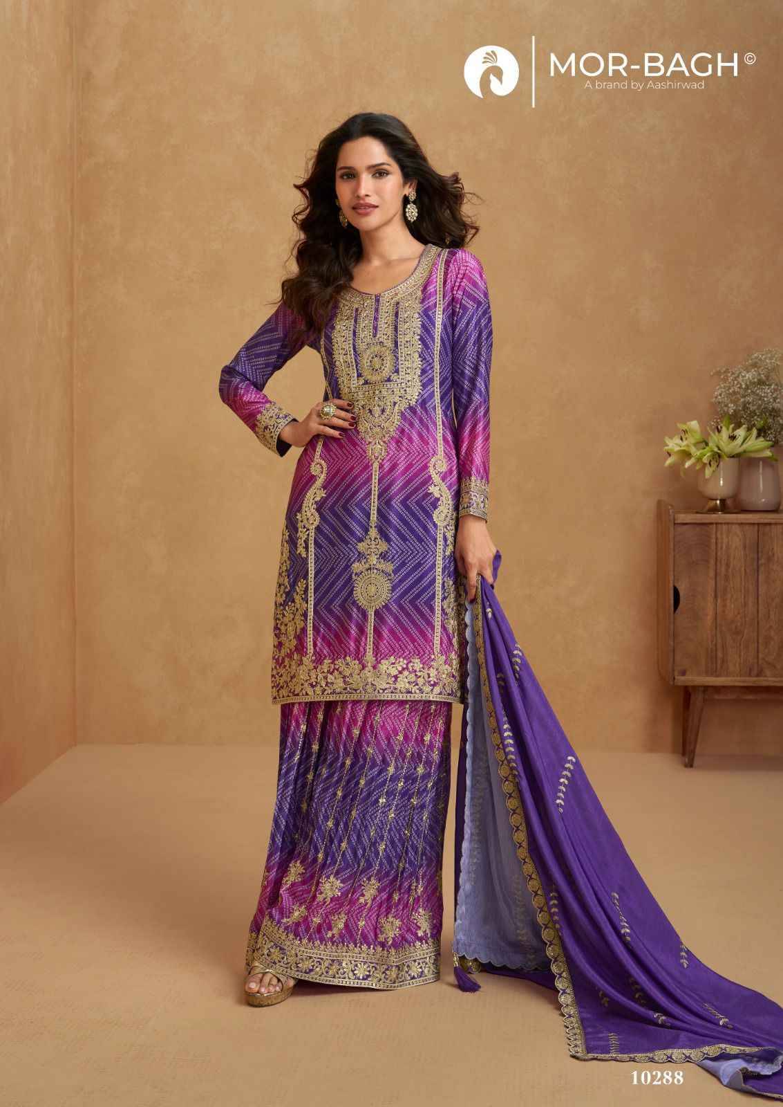 RIA BY AASHIRWAD 10288 to 10290 Series Beautiful Festive Suits Colorful Stylish Fancy Casual Wear & Ethnic Wear CHINNON SILK Dresses At Wholesale Price